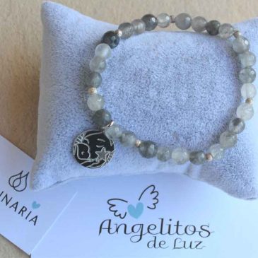 pulsera medalla estrella gris